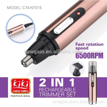 KIKI Men's Nose Ear Face Eyebrow Hair Mustache Beard Trimmer Shaver Clipper